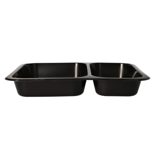 Mikrowellenschalen, PP 2-geteilt 866 ml 3,2 cm x 22,7 cm x 17,8 cm schwarz