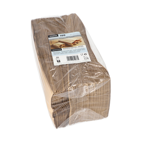 Warmhaltebeutel, Papier mit PE-Einlage 24 cm x 10,5 cm x 5,5 cm braun