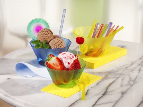 Eis- und Dessertschalen, PS rund 300 ml Ø 11 cm · 6,5 cm grün