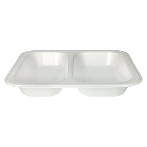 Siegelschalen, XPS 2-geteilt 1250 ml 4,2 cm x 24,5 cm x 26,5 cm weiss laminiert