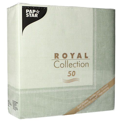 Servietten "ROYAL Collection" 1/4-Falz 40 cm x 40 cm jadegrün "Linum"