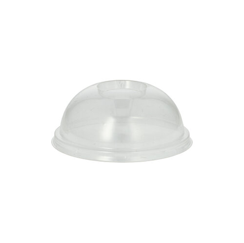 Dom-Deckel, PLA "pure" Ø 9,5 cm · 4,5 cm glasklar mit Lochung