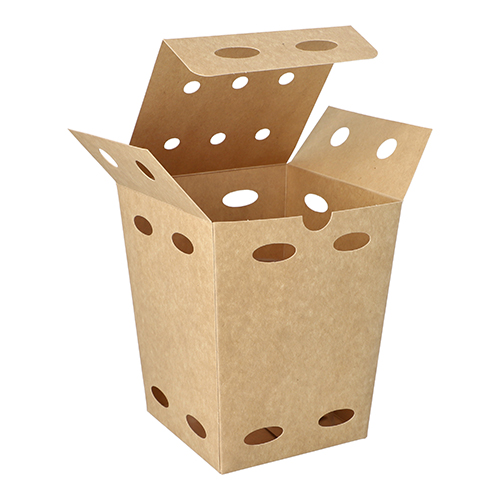 Pommes-Frites-Boxen, Pappe "NOTPLA" 15 cm x 10,5 cm x 10,5 cm braun