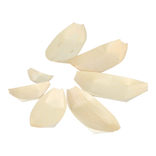 Fingerfood - Schalen, Holz "pure" 19 cm x 10 cm "Schiffchen"