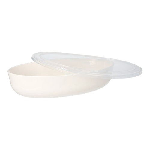 Mehrweg-Schalen oval 1600 ml 6 cm x 16,5 cm x 26 cm weiss "Cella"