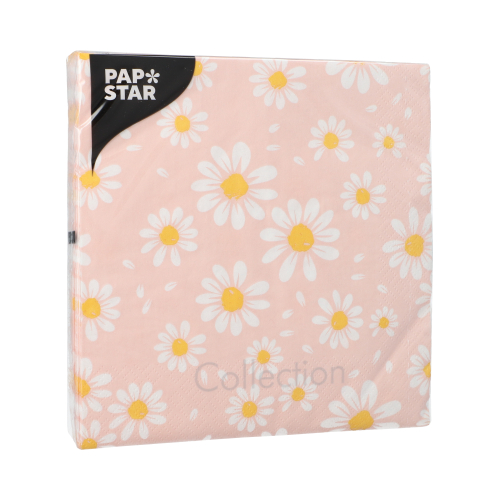 Servietten, 3-lagig 1/4-Falz 33 cm x 33 cm "Daisies"