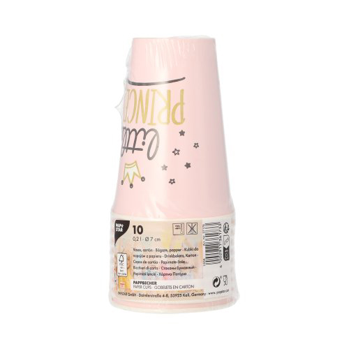 Trinkbecher, Pappe 0,2 l Ø 7 cm · 9,7 cm "Little Princess"