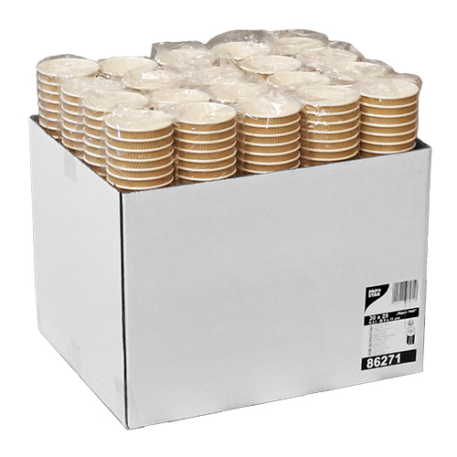 Trinkbecher, Pappe 0,3 l Ø 9 cm · 11 cm natur Ripple Wall