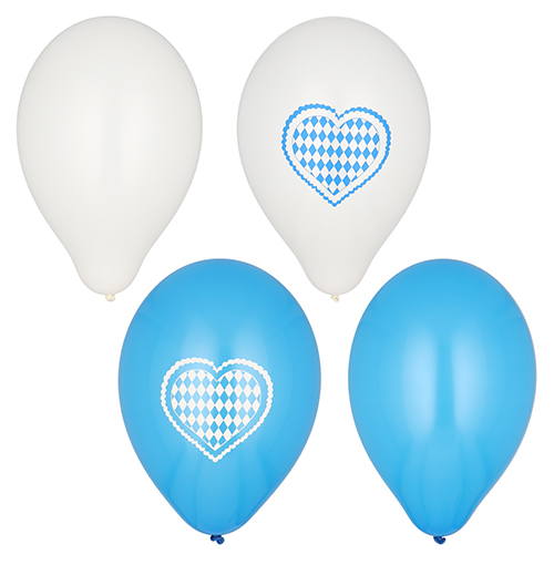 Luftballons Ø 25 cm farbig sortiert "Bayrisch Blau"