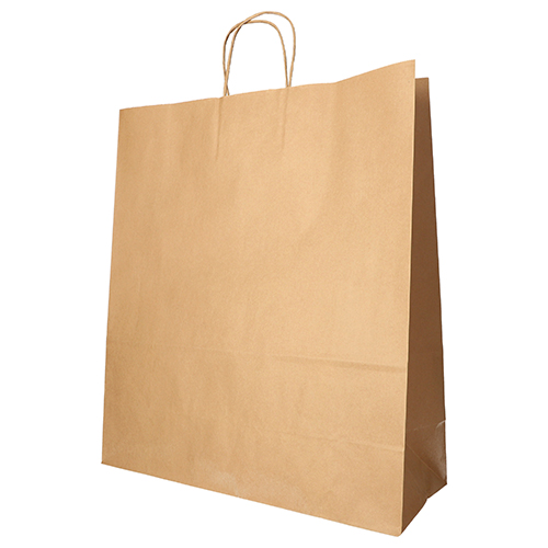 Tragetaschen, Papier 41 cm x 35 cm x 14 cm braun mit gedrehtem Tragegriff