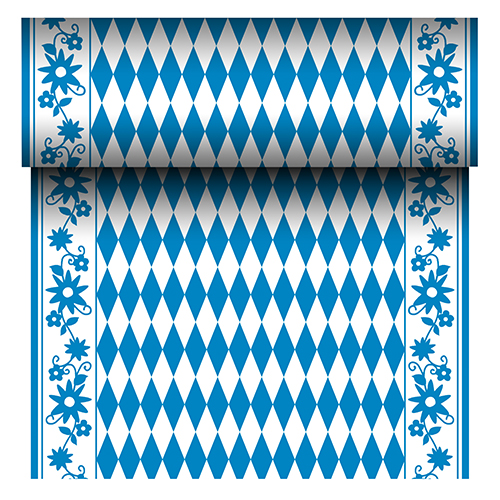 Tischläufer, stoffähnlich, Airlaid 24 m x 40 cm "Bayrisch Blau"