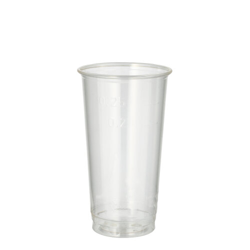 Bierbecher, PLA "pure" 0,2 l Ø 7,05 cm · 12,4 cm glasklar / 0,25 l