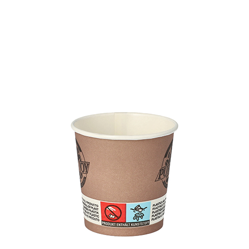 Trinkbecher, Pappe 0,1 l Ø 6,3 cm · 6 cm lila "Pure Joy"
