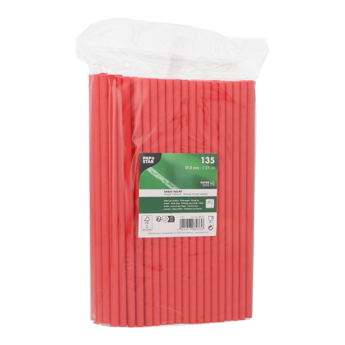 Shake-Halme, Papier Ø 8 mm · 25 cm rot