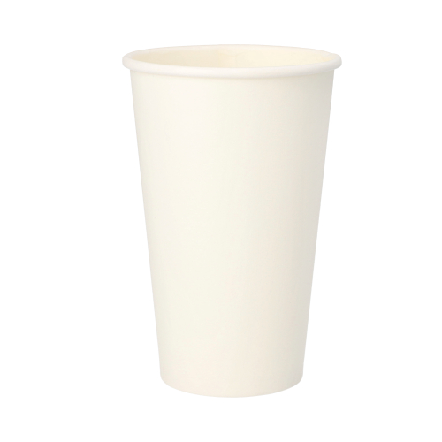 Trinkbecher, Pappe "To Go" 0,4 l Ø 9 cm · 13,9 cm weiss