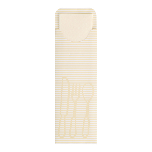 Bestecktaschen 23,5 cm x 7,3 cm creme inkl. farbiger Serviette