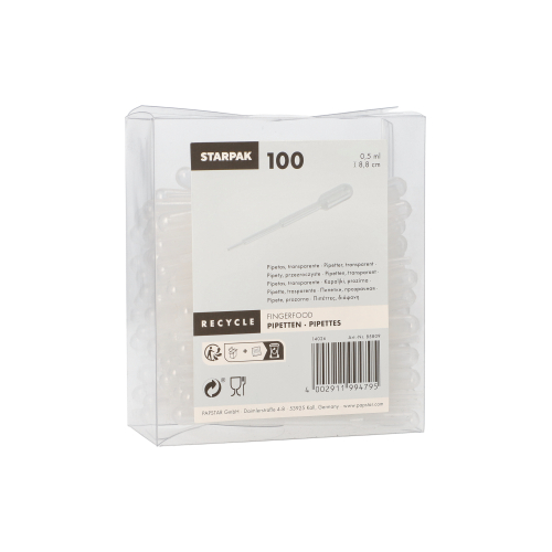 Pipetten, PE 0,5 ml 8,8 cm transparent