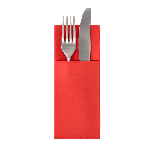 Servietten "ROYAL Collection" 40 cm x 30 cm rot mit Besteckfalz