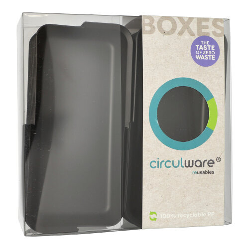"Circulware" Mehrweg-Schalen Mix & Match eckig 3 cm x 11,7 cm x 23,4 cm schwarz