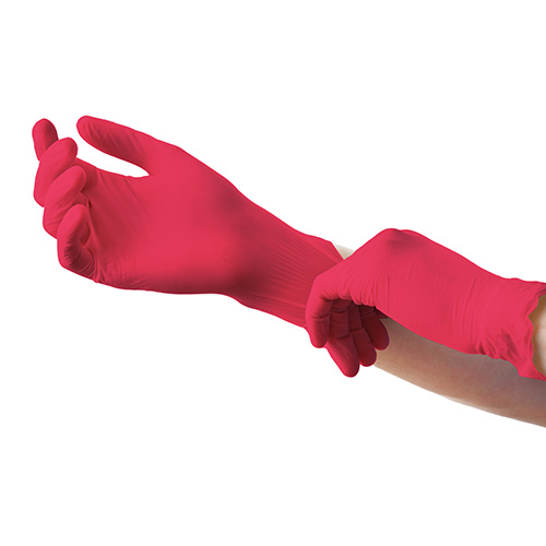 "Medi-Inn Classic" Handschuhe, Nitril puderfrei rot "Red Plus" Größe: L