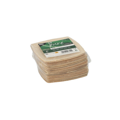 Teller, Palmblatt "pure" 10 cm x 10 cm natur "QUADRATO"