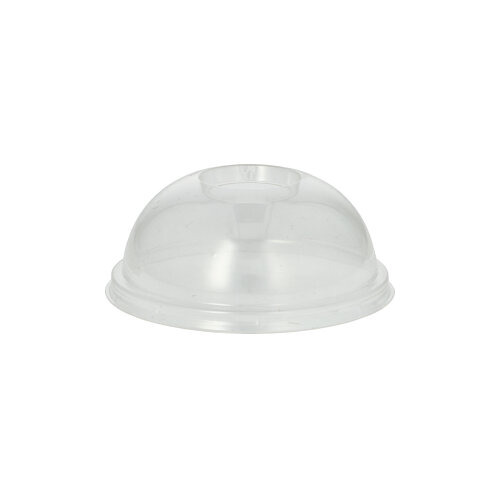 Dom-Deckel, PLA "pure" Ø 9,5 cm · 4,5 cm glasklar mit Lochung