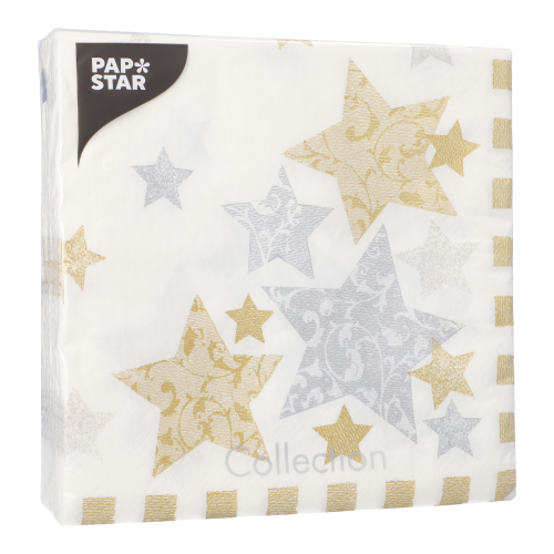 Servietten, 3-lagig 1/4-Falz 40 cm x 40 cm "Stardust"