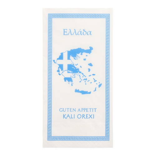 Servietten, 2-lagig 1/8-Falz 40 cm x 40 cm weiss "Greece"