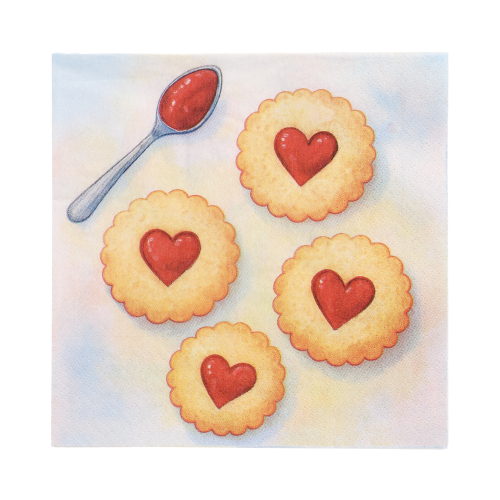 Servietten, 3-lagig 1/4-Falz 33 cm x 33 cm "Lovely Baking"