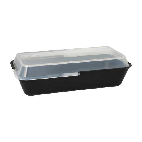 "Circulware" Mehrweg-Schalen Mix & Match eckig 4,7 cm x 11,7 cm x 23,4 cm schwarz