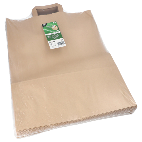 Tragetaschen, Papier XXL 33 cm x 37 cm x 34,5 cm braun mit Tragegriff