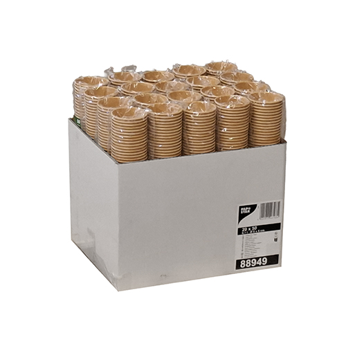 Trinkbecher, Pappe 0,1 l Ø 6 cm · 6 cm braun