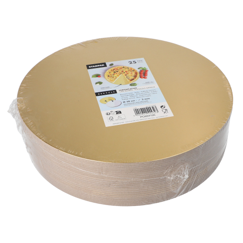 Tortenplatten rund Ø 30 cm · 0,3 cm gold/silber