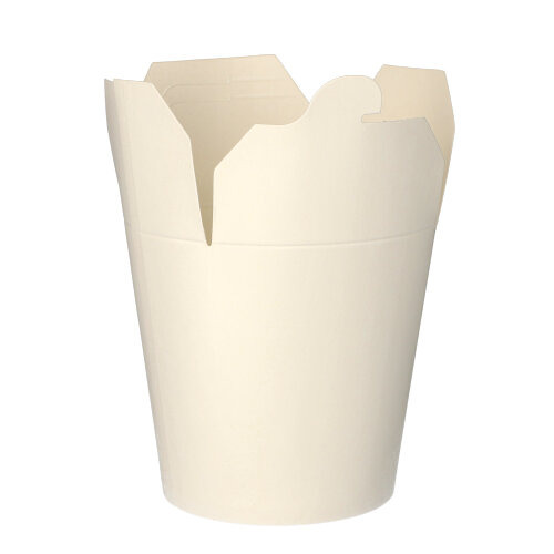 Pastaboxen, Pappe rund 950 ml 11 cm x 10,5 cm x 9,3 cm weiss