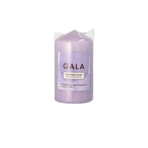 "GALA" Duft-Stumpenkerze Ø 58 mm · 110 mm violett - Lavender Fields