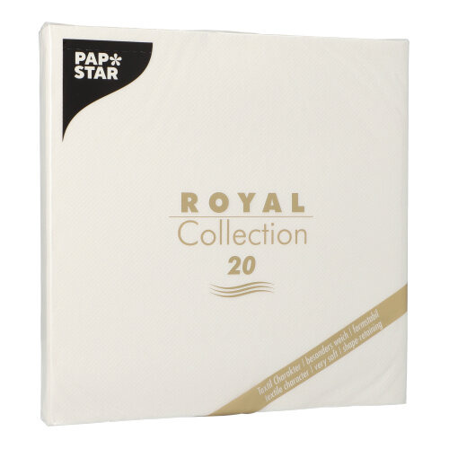 Servietten "ROYAL Collection" 1/4-Falz 40 cm x 40 cm weiss