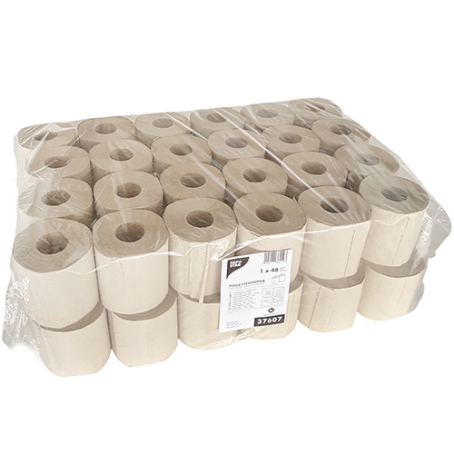 Rollen Toilettenpapier, 1-lagiges Krepp Ø 10,5 cm · 11 cm x 9,8 cm natur 400 Blatt