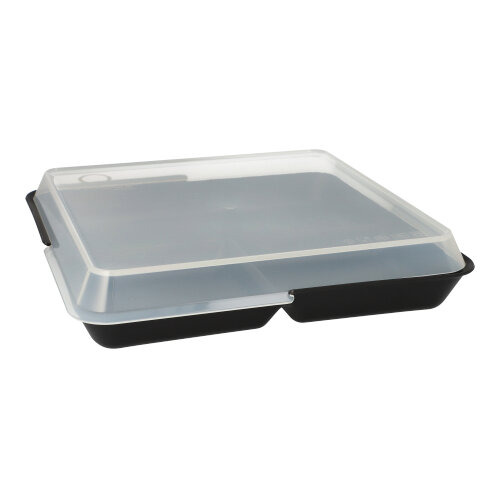 "Circulware" Mehrweg-Schalen Mix & Match eckig 2,9 cm x 23,4 cm x 23,4 cm schwarz