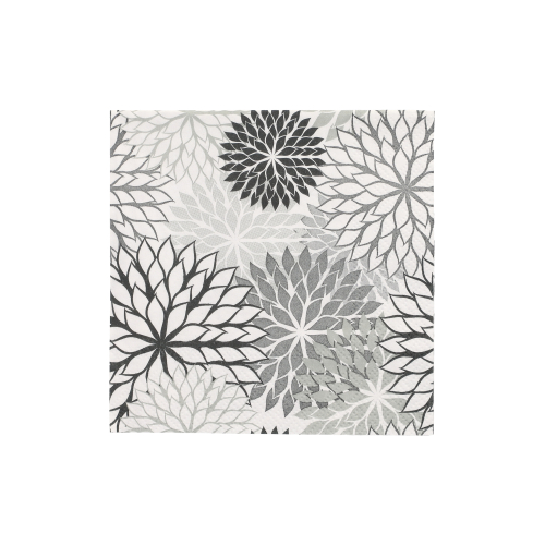 Servietten, 3-lagig 1/4-Falz 25 cm x 25 cm grau "Floralies"