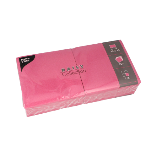 Servietten "DAILY Collection" 1/4-Falz 32 cm x 32 cm fuchsia