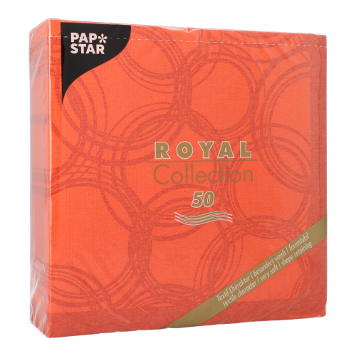 Servietten "ROYAL Collection" 1/4-Falz 40 cm x 40 cm nektarine "Bubbles"