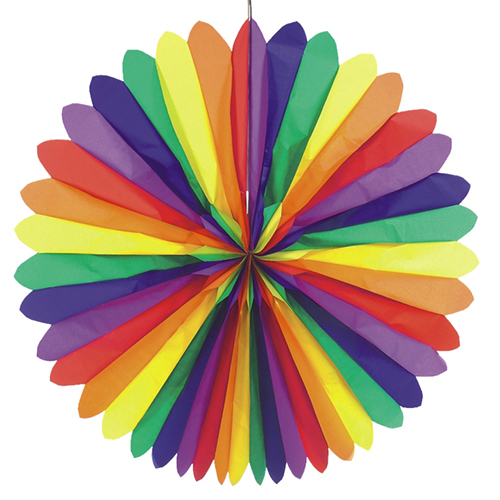 Dekofächer Ø 120 cm "Rainbow" schwer entflammbar