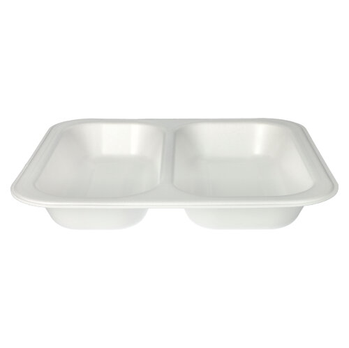 Siegelschalen, XPS 2-geteilt 1250 ml 4,2 cm x 24,5 cm x 26,5 cm weiss laminiert