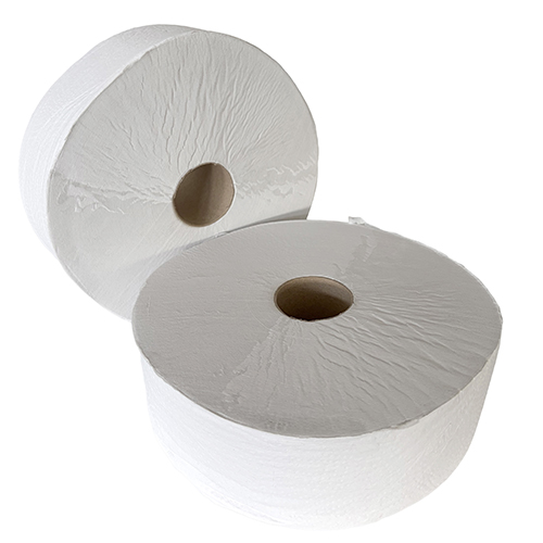 Rollen Toilettenpapier Ø 27 cm · 380 m x 9 cm Jumborolle 2-lagig, Papier 100% recycling