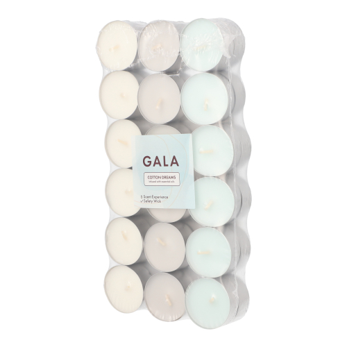 "GALA" Duftlichte Ø 3,8 cm · 1,7 cm weiss - Cotton Dreams "Ton in Ton"