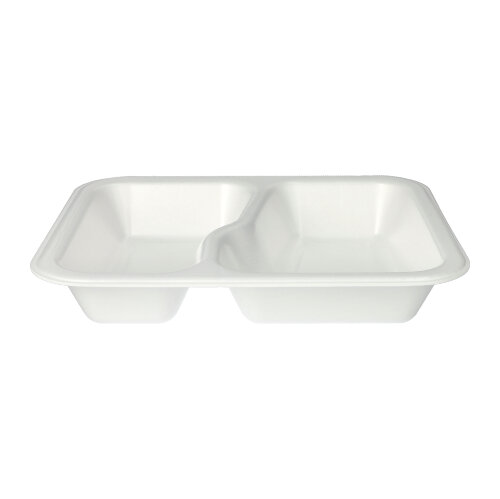 Siegelschalen, XPS 2-geteilt 1000 ml 4,2 cm x 21,2 cm x 24,7 cm weiss laminiert