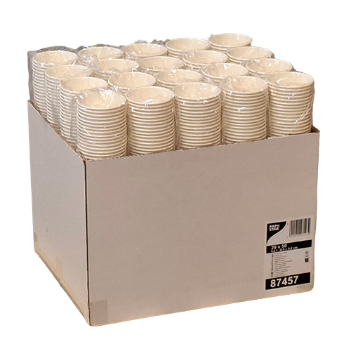 Trinkbecher, Pappe 0,2 l Ø 8 cm · 9,2 cm weiss