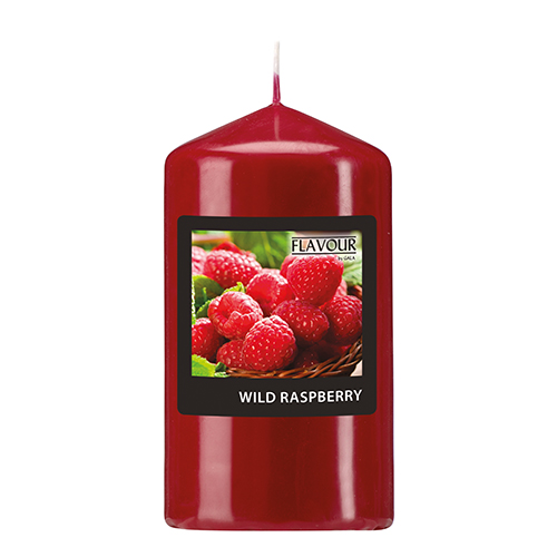 "GALA" Duft-Stumpenkerze Ø 58 mm · 110 mm weinrot - Wild Raspberry