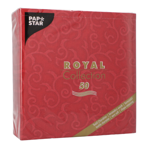 Servietten "ROYAL Collection" 1/4-Falz 40 cm x 40 cm bordeaux "Casali"