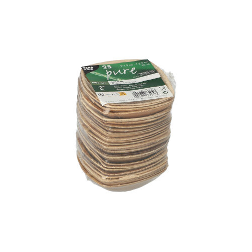 Schalen Palmblatt "pure" 50 ml 2,5 cm x 9 cm x 9 cm natur "QUADRATO"